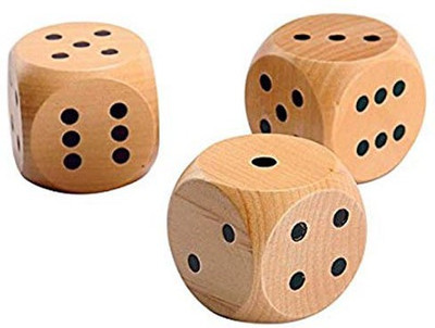 

PMW 2 Sets - 4 Pieces - 1 Inch Size - Wooden Dice - Great for Playing Board Game