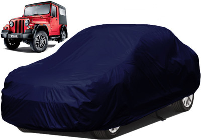 QualityBeast Car Cover For Mahindra Thar (Without Mirror Pockets)(Blue)