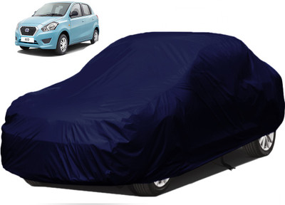 Dzirejunction Car Cover For Datsun Go (Without Mirror Pockets)(Blue)