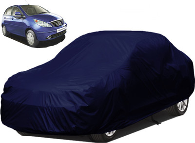 Dzirejunction Car Cover For Tata Vista Tech (Without Mirror Pockets)(Blue)