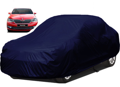 A+ RAIN PROOF Car Cover For Skoda Rapid (Without Mirror Pockets)(Blue)