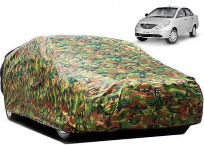 Dzirejunction Car Cover For Tata Manza (Without Mirror Pockets)(Multicolor)