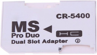 

YTM Micro SD TF to Memory Stick MS Pro Duo Dual Slot Adapter Card Reader(White)
