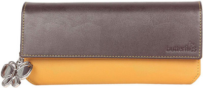 

Butterflies Casual Brown, Yellow Clutch
