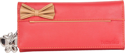 Butterflies Casual Red Clutch