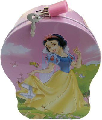 

kaykon Kids Money Bank Princess Piggie Bank With Lock 2 Keys Birthday Gift 17 CM by 12 CM by 6 CM Coin Bank(Multicolor)