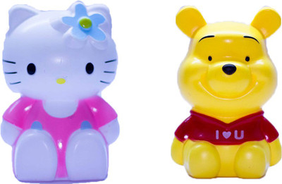 

Shopkooky Mixed Design Piggi Bank Hello kitty and Coin Bank(Multicolor)