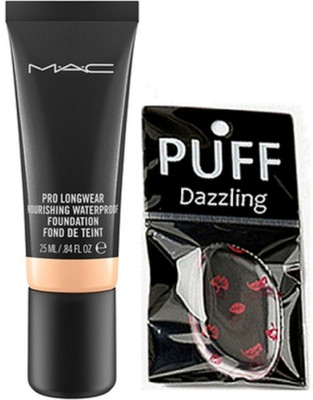 

Dazzling Silicon puff with pro longwear nourishing foundation(Set of 2)