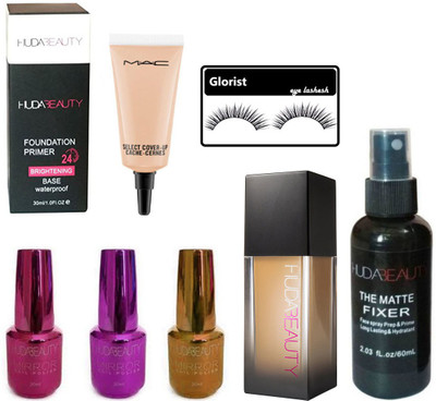 

GLORIST EYELASH AND HUDA BEAUTY COMBO WITH MAC CONCEALER(Set of 8)