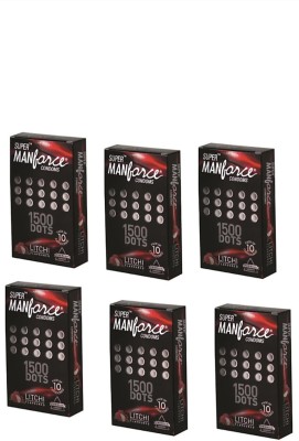 

Manforce Condoms Litchi Flavoured Condom(Set of 6, 60S)