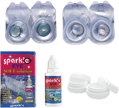

Sparkle Eye Combo Pack ( Aqua +Smoke Grey) Color Contact Lens (without power) Monthly Contact Lens(0, Aqua, Smoke Grey, Pack of 2)