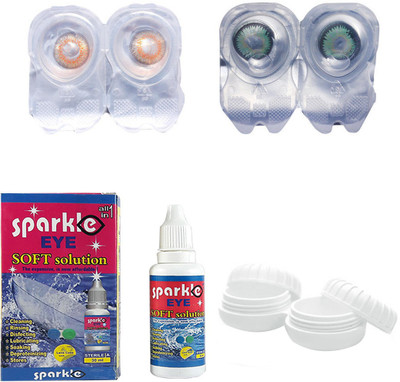 

Sparkle Eye Combo Pack (Choco Brown+Nature Green) Color Contact Lens (without power) Monthly Contact Lens(0, Choco Brown, Nature Green, Pack of 2)