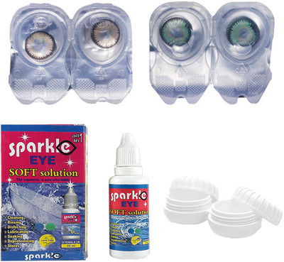 

Sparkle Eye Combo Pack (Brown + Nature Green) Color Contact Lens (without power) Monthly Contact Lens(0, Brown, Nature Green, Pack of 2)