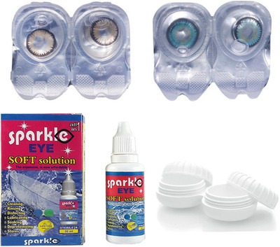 

Sparkle Eye Combo Pack (Brown + Aqua ) Color Contact Lens (without power) Monthly Contact Lens(0, Brown, Aqua, Pack of 2)