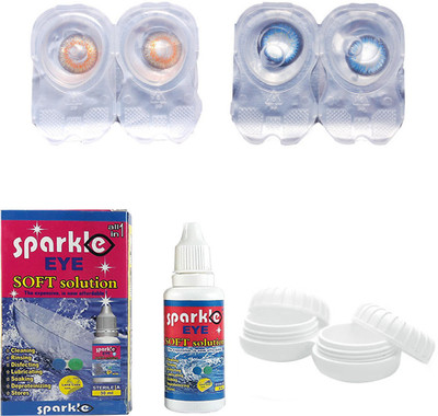 

Sparkle Eye Combo Pack ( Choco Brown+Sea Blue) Color Contact Lens (without power) Monthly Contact Lens(0, Choco Brown, Sea Blue, Pack of 2)