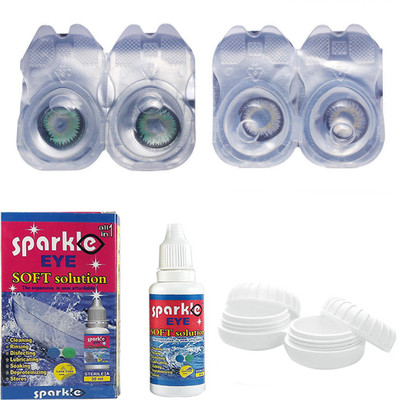 

Sparkle Eye Combo Pack ( Nature Green +Smoke Grey) Color Contact Lens (without power) Monthly Contact Lens(0, Nature Green, Smoke Grey, Pack of 2)