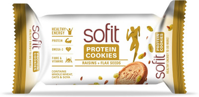 

Sofit Protein cookies Raisins + Flax Seeds(1200 g, Pack of 12)