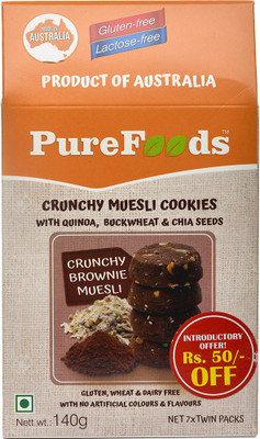 

PureFoods Crunchy Brownie Muesli Gluten Free Cookies(140 g)
