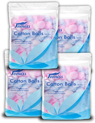 

femiss cotton balls- four packets of 50 pieces(4 Units)