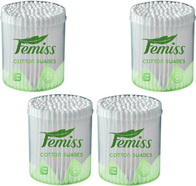 

femiss cotton swabs Jar of 100 sticks (pack of 4)(4 Units)