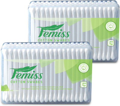 

femiss cotton swabs box of 200 sticks (pack of 2)(2 Units)