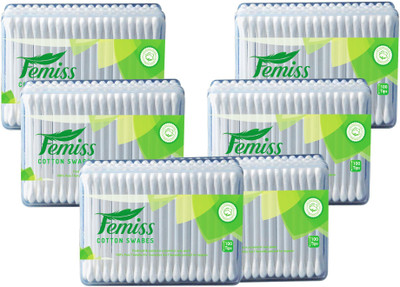 

femiss cotton swabs box of 100 sticks (pack of 6)(Pack of 6)