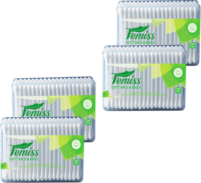 

femiss cotton swabs box of 100 sticks (pack of 4)(4 Units)