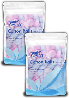 

femiss cotton balls-100 pieces (pack of 2)(2 Units)