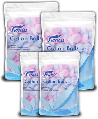 

femiss cotton balls-100(pack of 2) & 50 pieces (pack of 2)(4 Units)