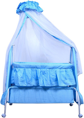 

Toy House Prince & Princes baby Cradle with mosquito net, Blue(Blue)
