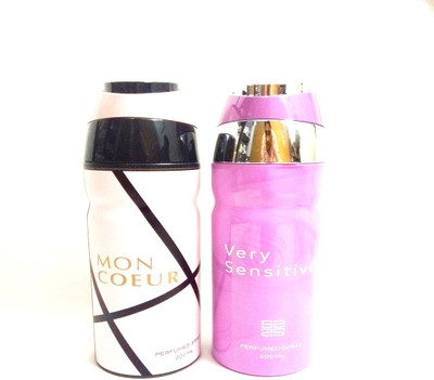 

ARQUS MON COEUR AND VERY SENSITIVE Perfume Body Spray - For Men & Women(400 ml, Pack of 2)