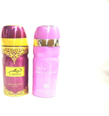 

ARQUS VERY SENSITIVE AND CAESAR Perfume Body Spray - For Men & Women(400 ml, Pack of 2)