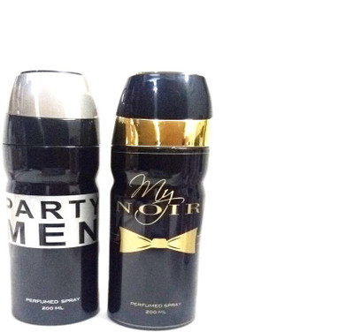 

ARQUS PARTY MEN AND MY NOIR Perfume Body Spray - For Men(400 ml, Pack of 2)