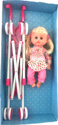 

Bestie Toys My First Baby Girl Doll with Stroller Set for Babies Infants Toddlers Girls Kids(Multicolor)