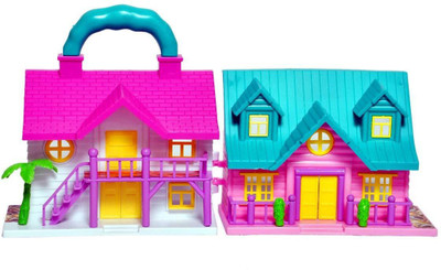

Aseria Foldable Doll House(Pink)