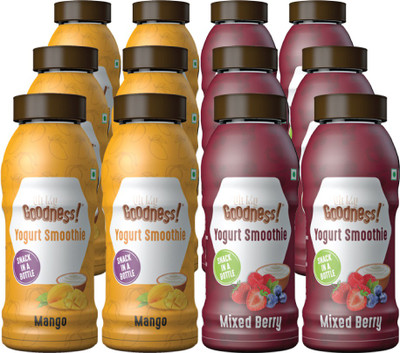 

Oh My Goodness! Yogurt and Mango, Mixed Berry Smoothies Pack of 12(12 x 15.83 ml)
