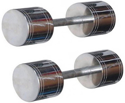 

StepInnStore 3 Kg * 2 Pcs Steel Chrome Plated Fixed Weight Dumbbell(6 kg)