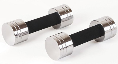 

StepInnStore Best Quality Steel chrome Dumbbell 10kg ( 5kg each) Fixed Weight Dumbbell(10 kg)