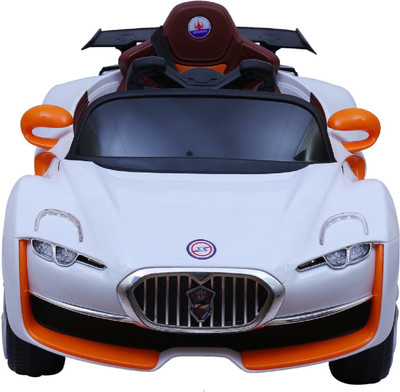 

Happykids 12 Volt Ride on Car, with openable doors, dual battery Car Battery Operated Ride On(White)