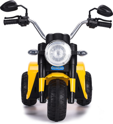 

Happykids battery operated Smart Mini Bike Suitable for 1 to 3years with light ,horn, bell Bike Battery Operated Ride On(Yellow)