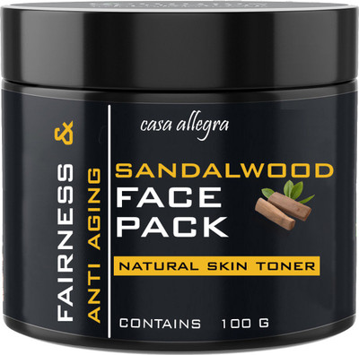 

Casa Allegra Authentic and Genuine Sandalwood Powder - Face Pack - Skin Whitening and Glowing Face - For Oily Acne Prone Skin and Normal Skin - 100 Grams(100 g)