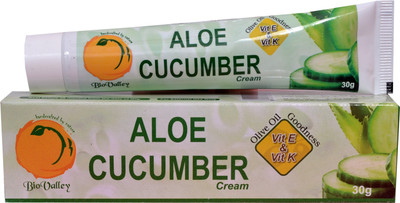

Biovalley ALOE CUCUMBER CREAM WITH GOODNESS OF OLIVE OIL,VITAMIN E & VITAMIN K(PACK OF 2)(60 g)