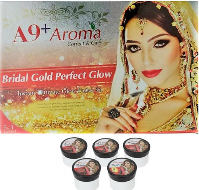 

A9+ aroma Bridal Gold Perfect Glow 5 in 1 instant Facial Kit 600g 600 g