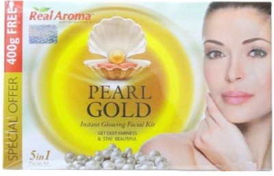 

Real Aroma Topmax Pearl gold 5 in 1 premium facial kit 620 g 620 g