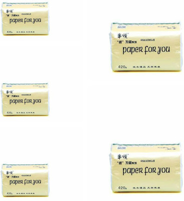 

paper for you Ultra comfort facial tissue pack of 5(Pack of 420)