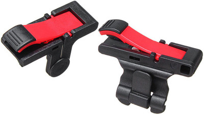

LIFEMUSIC 1 Pair Survival Game Triggers for Knives Out/PUBG/Rules of Survival, Fits for 4.5"-6.5" Android iOS Cell Phone Gaming Accessory Kit(Red, Black, For Android, iOS)