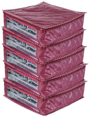 Ajabh High Qulity NEW COMBO OF 5PCS 6inch HIGHT SAREE COVER GIFT ORGANIZER TRAVLING BAG KEEP SAREE\SALWAR\JEANS\TOP ETC.(Maroon)