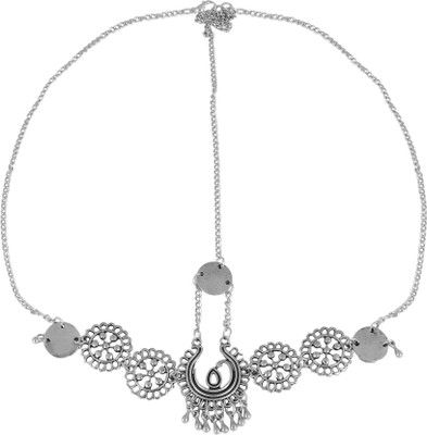 

Rominks The Style Shop ROMINKS Antique Silver Boho Head Chain for Girls & Women Party Wear Head Chain Hair Chain(Silver)