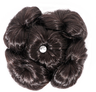 

HONBON Artificial Juda Accessories For Women and Girls with Stone Work Juda For Festives Designer Stone Bridal Wedding Extension Juda Accessories Hair Extension