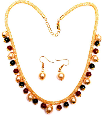 VSASA Metal Gold-plated Multicolor Jewellery Set(Pack of 1)